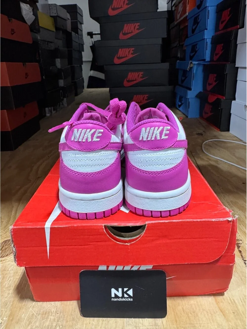 Nike Dunk Low GS 'Active Fuchsia' FJ0704-100 BRAND NEW SIZE 5Y